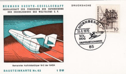 1970-Germania Cartoncino Hermann Oberth Gesellschaft Bausteinkarte N.62 Cachet N - Lettres & Documents