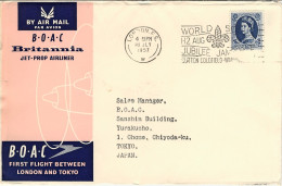 1957-Gran Bretagna Della BOAC I^volo Londra-Tokyo Del 16 Luglio,annullo Tematica - Sonstige & Ohne Zuordnung