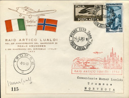 1953-Raid Artico Lualdi Da Milano A Tromsoe (Norvegia) Del 4 Marzo Con Volo Spec - Poste Aérienne