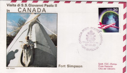 1987-Canada Volo Di Rientro Visita Di S.S.Giovanni Paolo II^Fort Simpson - Otros & Sin Clasificación