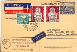 1955-Germania Berlino Intero Postale 15pf. Con Affrancatura Complementare Dirett - Storia Postale