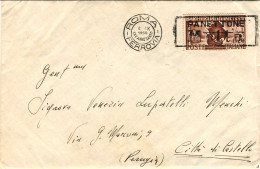 1950-lettera Con Testo Affr. L.20 Fiera Del Levante Di Bari Isolato Annullo Roma - 1946-60: Marcophilia