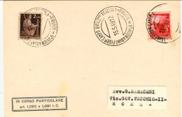 1949-cartolina In Corso Particolare Affrancata L.2+L.3 Democratica Annullo II^av - Poste Aérienne