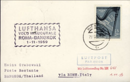 1959-Autriche Osterreich Austria Cat.Pellegrini N.1063 Euro 60, Roma-Bangkok I^v - Andere & Zonder Classificatie