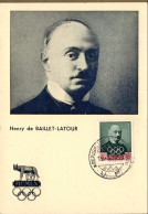 1959-San Marino Cartolina Maximum Henry De Baillet Latour A Cura Del Comitato Or - Storia Postale