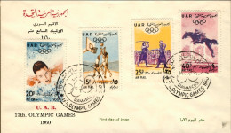 1960-Siria Fdc Con S.4v." Olimpiadi Di Roma" - Syrië