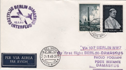 Vaticano-1965 I^volo Berlino Damaskus Del 24 Giugno - Poste Aérienne