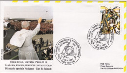 Vaticano-1990  Volo Speciale Per Das Er Salaam Tanzania Di S.S.Giovanni Paolo II - Aéreo