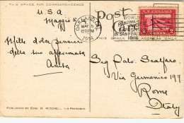 1914-U.S.A. Cartolina Illustrata Victoria Rose Diretta In Italia Affrancata 2c.  - Andere & Zonder Classificatie