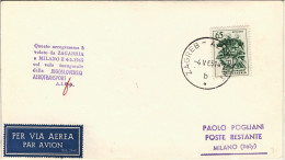 1965-Jugoslavia J.A.T. I^volo Zagabria Milano Del 4 Maggio - Airmail