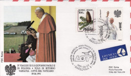 1991-Polonia Volo Papale Di Rientro Varsavia Citta' Del Vaticano Di S.S.Giovanni - Avions