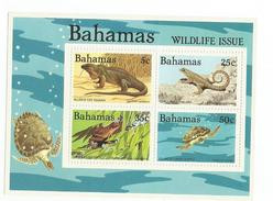 1984 Bahamas Reptiles Iguana Turtles Complete Miniature Sheet Of 4 MNH - Bahama's (1973-...)