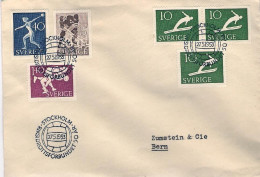 1953-Svezia S.6v."Assoc.atletica Svedese"su Fdc Illustrata - FDC