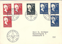 1958-Svezia S.7v."S.Lagerlof,scrittrice"su Fdc Illustrata - FDC