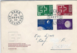 1963-Svizzera S.4v."Expo Di Losanna"su Fdc Illustrata,indirizzo In Parte Sbianch - FDC