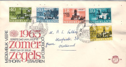 1965-Holland Nederland Olanda S.5v."Vedute Di Antiche Citta'"su Fdc Illustrata - FDC