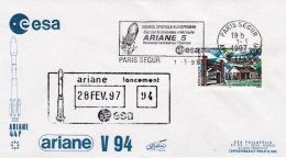 1997-Francia France Cat.Lollini K 827 Enveloppe Officielle Avec Marque Philateli - 1961-....