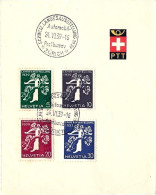 1939-Svizzera S.4v.in Lingua Tedesca "Expo Naz.di Zurigo"su Cartoncino Ufficiale - FDC