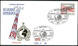 1973-Germania S.1v."anniversario Dell'Interpol"su Fdc Illustrata - Covers & Documents