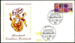 1968-Germania S.1v."Prodotti Dell'artigianato"su Fdc Illustrata - Storia Postale