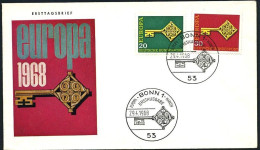 1968-Germania S.2v."Europa"su Fdc Illustrata - Lettres & Documents