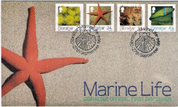 1994-Gibilterra S.4v."Fauna Marina"su Fdc Illustrata - Gibraltar