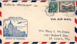 1931-Canada I^volo Victoria-Vancouver.Cachet. - Primi Voli