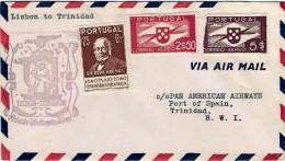 1941-Portogallo I^volo Pan Am.Airways Lisbona-Trinidad Cat.Muller N.24 - Covers & Documents