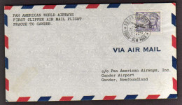 1946-Cecoslovacchia I^volo Praga-Gander (Newfoundland)annullo Speciale Praha-N.Y - Aérogrammes