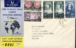 1952-Africa Del Sud I^volo BOAC Tappa Johannesburg-Londra - Poste Aérienne