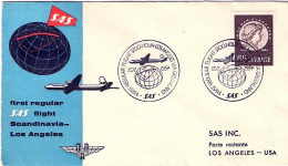 1954-Svezia I^volo Stoccolma-Los Angeles Via Groenlandia - Covers & Documents