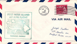 1966-U.S.A. I^volo Jet AM-33 Kahului-Hilo (Hawai).Cachet - Hawaï