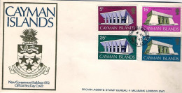 1972-Cayman Islands S.4v."Nuovi Palazzi Governativi"su Fdc Illustrata - Iles Caïmans
