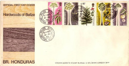 1972-British Honduras S.5v."Alberi"su Fdc Illustrata - Honduras