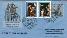 1989-Vaticano Lusaka (Zambia) Dispaccio Aereo Straordinario Del 28 Aprile, Cat.  - Poste Aérienne