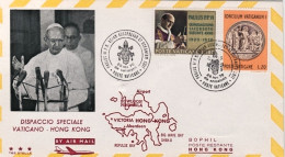 Vaticano-1970 Hong Kong Dispaccio Speciale Viaggio Papale Sua Santita' Paolo VI  - Poste Aérienne