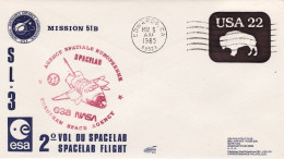 1997-U.S.A. Space Cover From Kennedy Space Ctr.FL 2 Volo Spacelab (bollo In Ross - 3c. 1961-... Briefe U. Dokumente