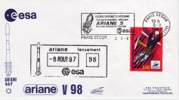 1997-Francia France Cat.Lollini K 847 Flamme ESA Europe T5 Paris Segur. Deux Aut - 1961-....