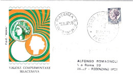1971-busta Fdc Valore Complementare Siracusana Affrancata L.180 - FDC