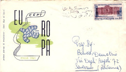 1962-busta Affrancata L.30 Centenario Unita' D'Italia Isolato Applicato Su Busta - 1961-70: Poststempel