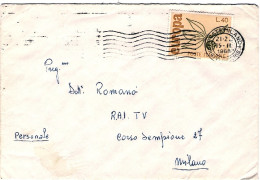 1968-busta Affrancata L.40 Europa Isolato Attraversato Da Leggerissima Grinza - 1961-70: Poststempel