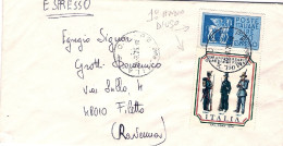 1975-busta Espresso Affrancata L.50 Guardia Di Finanza+espresso L.250 Cavalli Al - 1971-80: Marcophilia