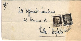 1945-piego Affrancato 10c. Imperiale+30c. Imperiale Senza Fasci - Storia Postale