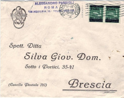 1945-busta Affrancata Con Coppia L.2 Monumenti Distrutti Sovrastampati - Storia Postale