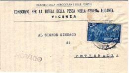1948-piego Del Ministero Dell'agricoltura Delle Foreste Affrancato L.5 Risorgime - 1946-60: Poststempel