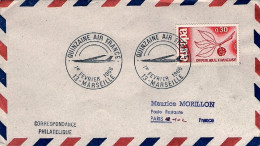 1966-France Francia Per Parigi Con Bollo Figurato "Quinzaine Air France" - Covers & Documents