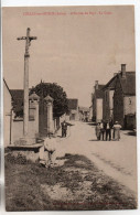 Carte Postale Ancienne Celles Sur Ource - L'Entrée Du Pays. La Croix - Sonstige & Ohne Zuordnung