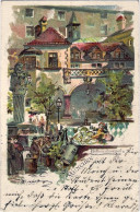 1898-Germania Cartolina Munchen Hofbrauhaushofviaggiata - Autres & Non Classés