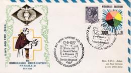 1977-Ciampino Pescara Dispaccio Aereo Speciale Partecipazione Di S.S.Paolo VI Al - Airmail