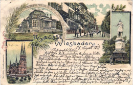 1897-Germania Cartolina Gruss Aus Dem Wiesbaden Viaggiata - Other & Unclassified